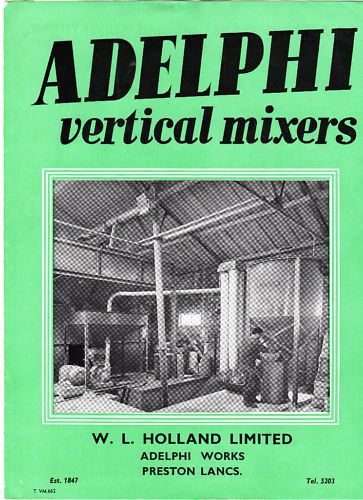 Adelphi Vertical Mixers Farm Feeding 1962 Leaflet 7263A