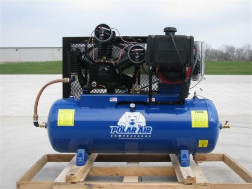 Industrial! Eaton Compressor 24HP 80 Gallon Gas Drive Air Compressor