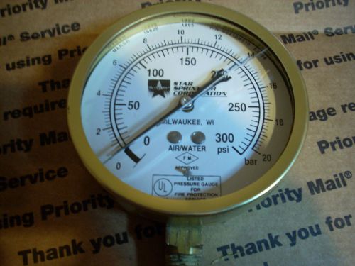 Brass 300 psi gauge air water 3.75 inch works great 3/8 fitting MARSH 1995
