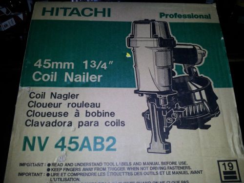 Hitachi NV45AB2 Pneumatic Coil Roofing Nailer 1 3/4&#034;  - New &amp; Factory Boxed