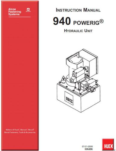 Huck 940 powerig manual for sale