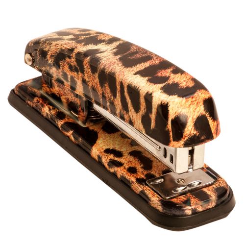 Womens Acrylic Cheetah Exotic Safari Animal Print Utility Office Work Stapler