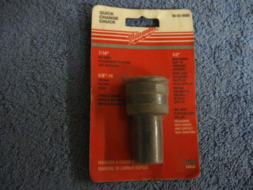 Milwaukee quick change chuck for hole hawg, super hawg etc for sale