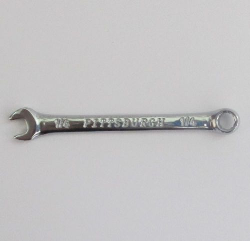 FULLY POLISHED 1/4&#034; COMBINATION BOX / OPEN WRENCH; CHROME PLATED VANADIUM STEEL!