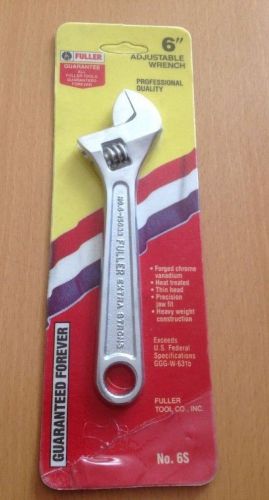 NEW FULLER 6&#034; / 150 MM ADJUSTABLE WRENCH FORGE CHROME EXTRA STRONG
