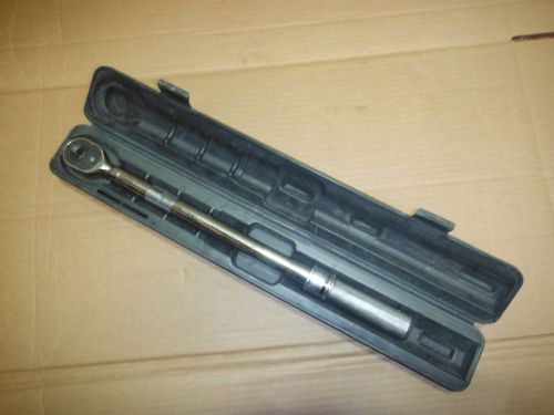 Wright micrometer adjustablbe 1/2&#034; 20-150 ft/lb ratcheting torque wrench! #654 for sale
