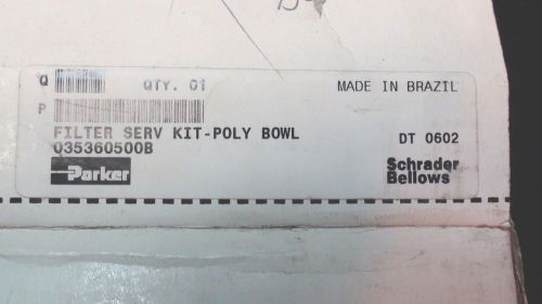 PARKER schrader Bellows Filter serv kit Poly Bowl 035360500B (pack of 4 kit)
