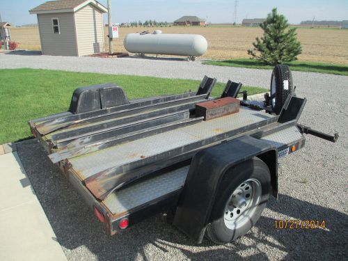 Diamond Plated Motorcycle Trailer with 2 or 3 motorcycle capacity C&amp;K Sport