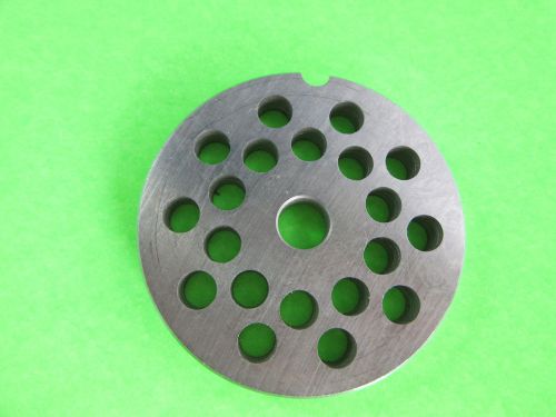 #8 x 1/4&#034; (6 mm) meat grinder plate for manual or electric grinder    stainless for sale