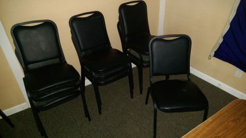 Black MGI Commercial Stack Chairs  (10)  Excellent Condition