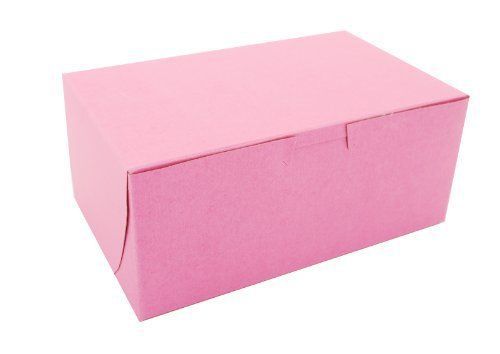 Southern champion tray 0826 pink paperboard non-window lock-corner bakerybox-250 for sale