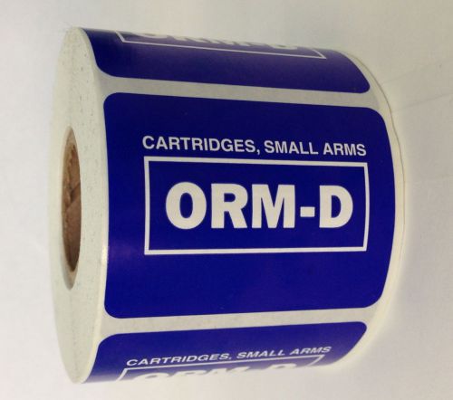 500 Standard ORM Labels of 2x1.5 Cartridges, Small Arms ORM-D Rolls