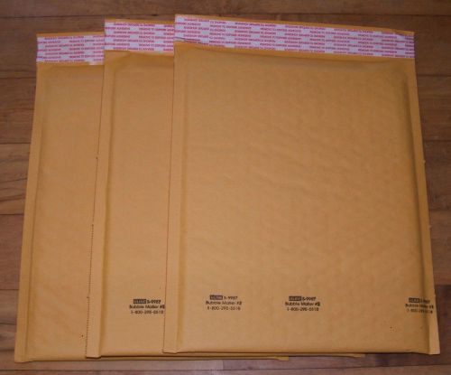 5 pc Uline S-9987 Kraft Bubble Mailer Shipping Envelopes #2 8.5”x12” 8.5x12