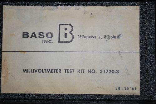 BASO INC. millivoltmeter test kit 31720-3