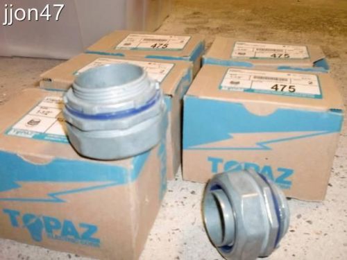 Lot 12 ~ free prior ship new topaz 475 1-1/2 straight lt liquid tight connectors for sale