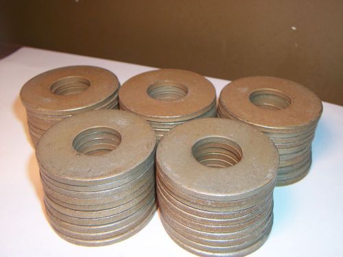 Qty 50 3/4&#034; grade 8 uss flat washer yellow zinc finish for bolts-thru hardened for sale
