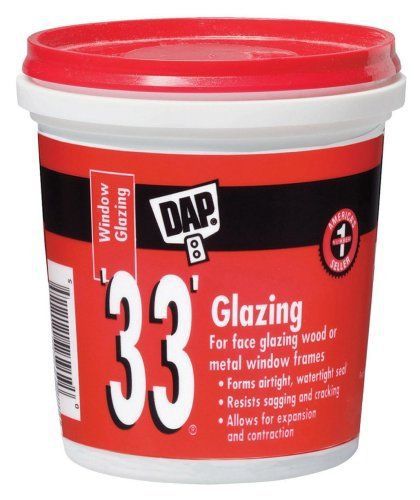 NEW Dap 12120 33 Glazing Compound  1/2-Pint  White
