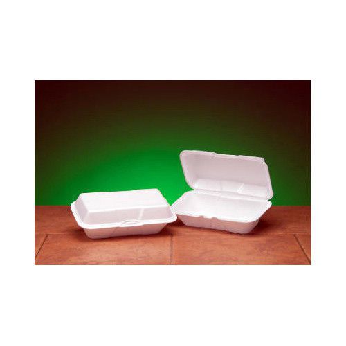 Genpak foam hoagie hinged large container in white for sale