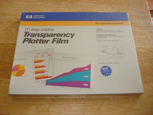HP Hewlett Packard 11&#034; Edge Loading Transparency Plotter Film Overhead Projector
