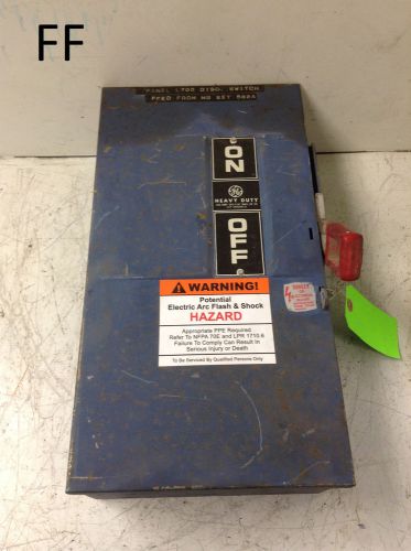 GE 100 Amp Fusible Disconnect Switch 30 HP 240 VAC TH4323