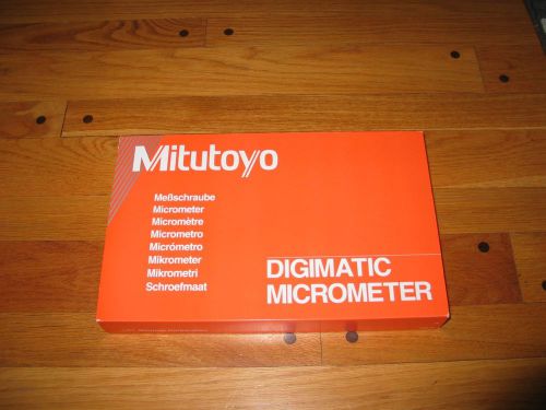 Mitutoyo 389-351, 0 - 1&#034; IP65 Digimatic 6&#034; Deep Throat Micrometer, Ratchet Stop