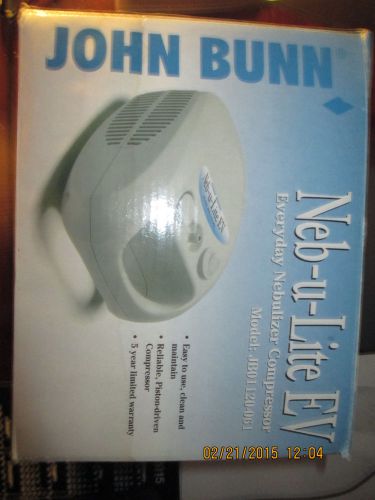 John Bunn Neb-u-Lite EV Small Nebulizer Compressor, Model: JB01120-061