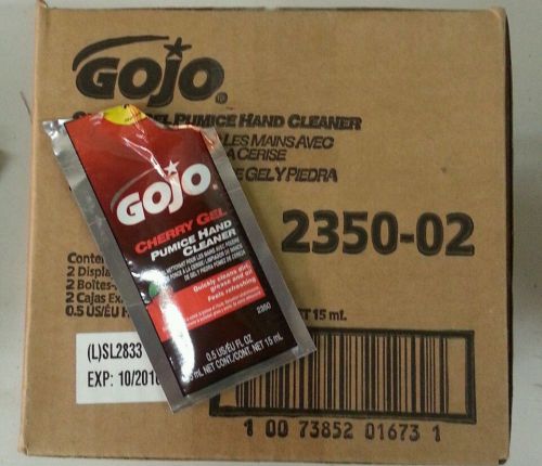 GOJO Pumice Hand Cleaner Cherry Gel Travel/Trial Size Packet  0.5 oz case of 100