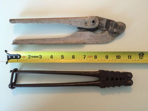 ANTIQUE KLEIN &amp; SONS CRIMPING TOOL &amp; IDEAL INDUSTRIES ARMOR CUTTER/WIRE STRIPPER