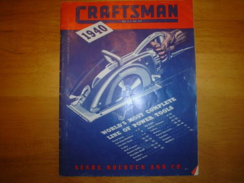 1940 SEARS CRAFTSMAN / COMPANION POWER TOOL CATALOG VERY RARE EXCELLENT COND