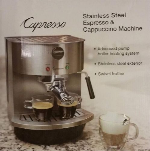 Capresso model 119 espresso and cappuccino machine, stainless steel,milk steam for sale