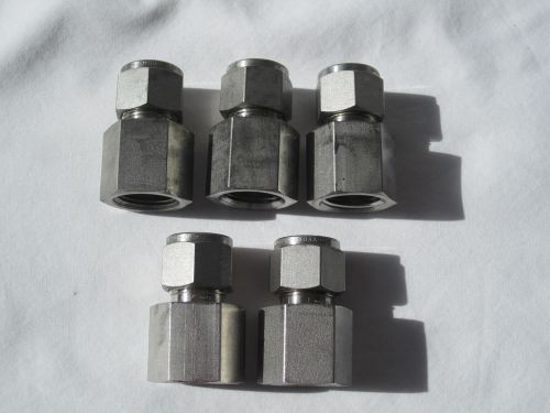 Swagelok ss-810-7-8 female connectors 1/2&#034; tube od x 1/2&#034; fnpt - set 7 for sale