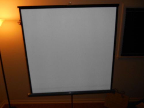 Da-Lite 50x50 Roll Up Projector Screen, Stand, Large, NIB