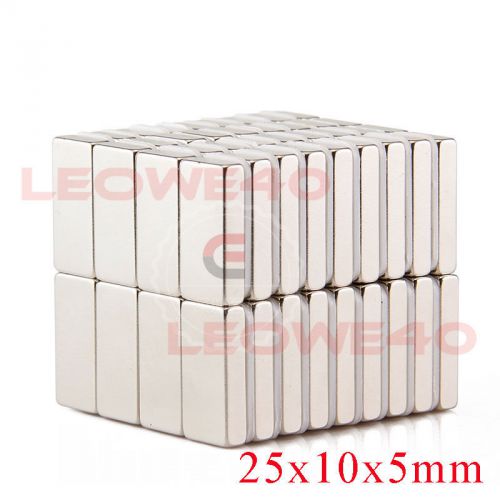 5/10/25x n50 25x10x5mm rectangular magnet rare earth neodymium n711 from london for sale