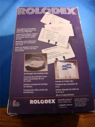 Rolodex Office VIP Covered Card File VIP24CBLK BRAND NEW With 500 Cards