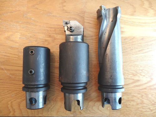 Kennametal km50 lot. 2 tool holders &amp; 1 insert drill 2.000&#034;-2.252. nice! for sale