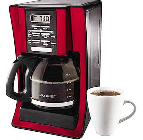 Mr. Coffee 12-Cup Programmable Coffee Maker Red Kitchen New Office