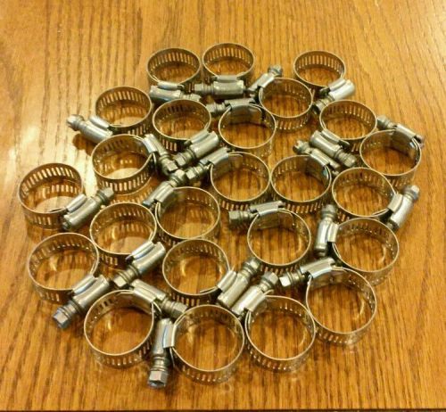 24 lot-Ideal corp. Size 12 dia. 1 1/4 - all stainless HY Gear Hose clamps
