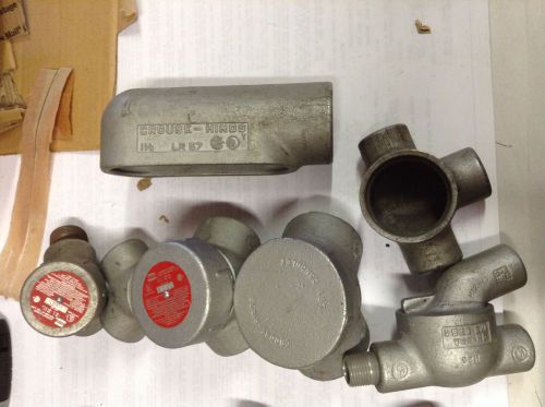 Lot of 7 EXPLOSION PROOF CONDUIT FITTINGS