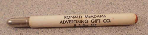 Vintage Bullet Pencil Ronald McAdams Advertising Co. Corydon Indiana IN Ind