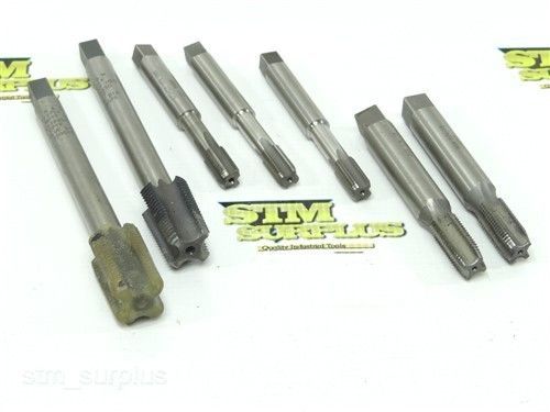 Lot of 7 hss hand pipe taps 1/8&#034; -27 nps to 1/2&#034; -14 nptf r&amp;n usa for sale