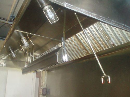 10&#039; hood system and make up air fire suppression ventilator restaurant exhaust for sale