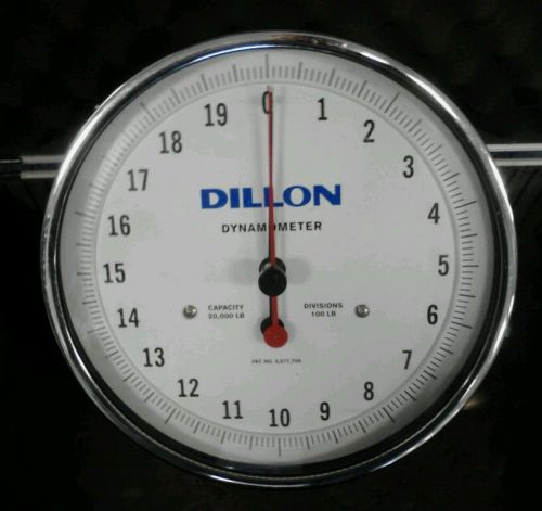 Dillon 20,000 lb Dynamometer, 10&#034; Dial, 100lb Divisions