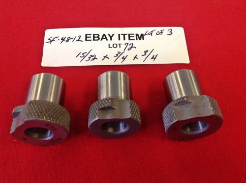 Acme sf-48-12 slip-fixed renewable drill bushings 15/32 x 3/4 x 3/4&#034; lot of 3 for sale