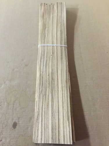 Wood veneer zebrawood 4x24 22 pieces total raw veneer &#034;exotic&#034; ze8 2-4-15 for sale