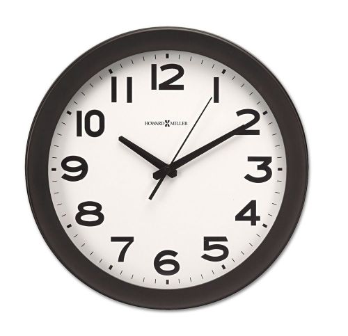 Howard Miller Kenwick Wall Clock 13-1/2&#034; Black MIL625485 - Brand New Item
