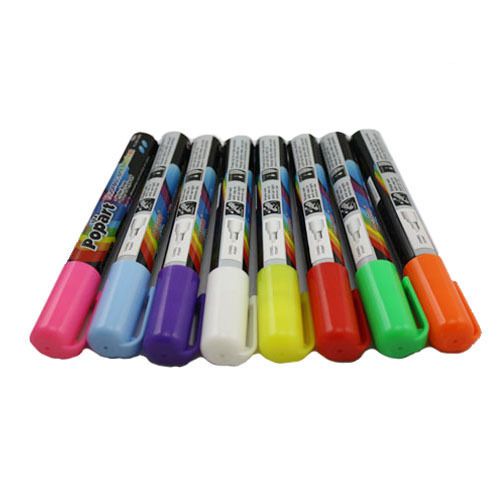 New Multi-Color Wet Liquid Chalk Neon Fluorescent Marker Pen 8 Color/Set