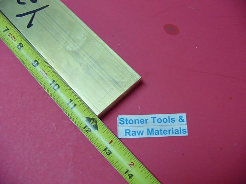 1/2&#034; x 2&#034; c360 brass flat bar 12&#034; long solid .500&#034; plate mill stock h02 for sale