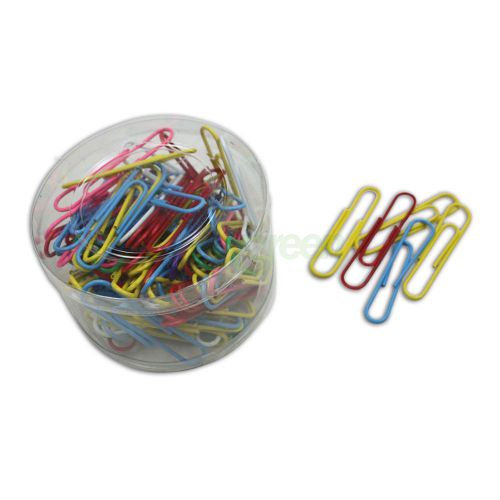 Lot500 multi color paper clips &amp; pins vinyl coated 29mm office stationery for sale