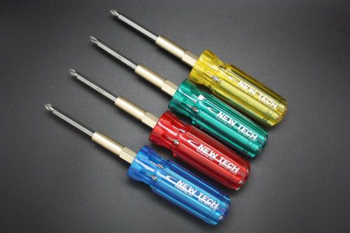 Full Size Instant Change Multi Bit Screwdriver New Tech Exclusive 4 Pack