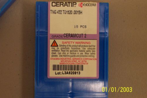 TNG 432 TO1520 .0015H Cera Tip Ceramic Inserts Ceram Cut 2